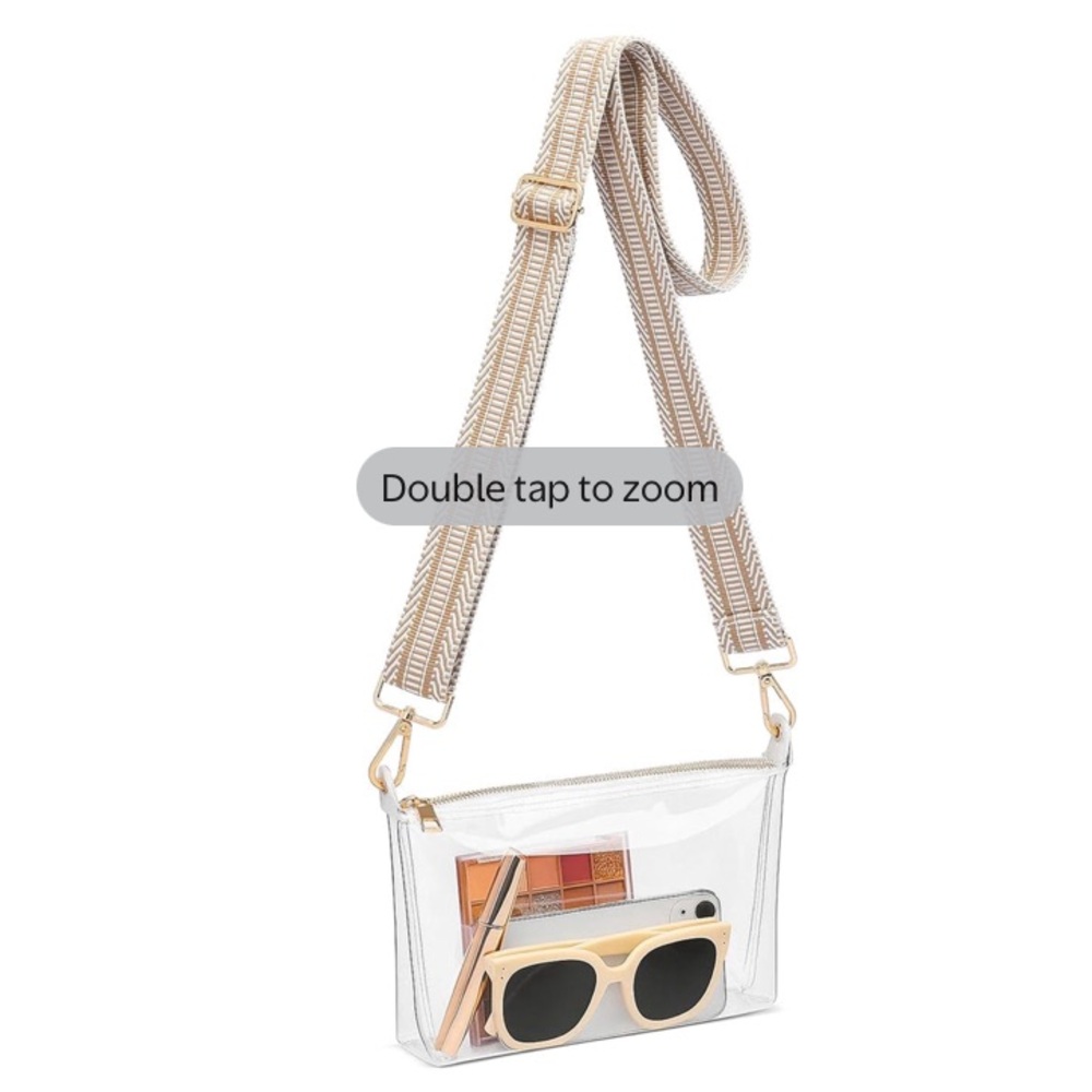 Transparent Bag with Beige Strap